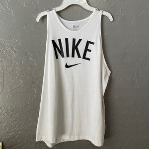 Loose Fit White Nike Tank Top